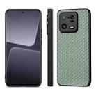 For Xiaomi 13 Pro Carbon Fiber Texture Leather Back Cover Phone Case(Green) - 2