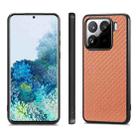 For Xiaomi 15 Carbon Fiber Texture Leather Back Cover Phone Case(Brown) - 2
