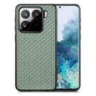 For Xiaomi 15 Carbon Fiber Texture Leather Back Cover Phone Case(Green) - 1