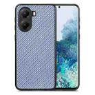 For Redmi Turbo 4 Carbon Fiber Texture Leather Back Cover Phone Case(Blue) - 1
