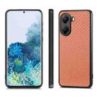 For Redmi Turbo 4 Carbon Fiber Texture Leather Back Cover Phone Case(Brown) - 2