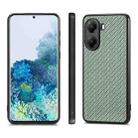 For Redmi Turbo 4 Carbon Fiber Texture Leather Back Cover Phone Case(Green) - 2