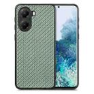 For Xiaomi Poco X7 Pro Carbon Fiber Texture Leather Back Cover Phone Case(Green) - 1