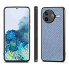 For Redmi K80 / Poco F7 Pro Carbon Fiber Texture Leather Back Cover Phone Case(Blue) - 2