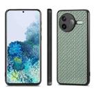 For Redmi K80 / Poco F7 Pro Carbon Fiber Texture Leather Back Cover Phone Case(Green) - 2