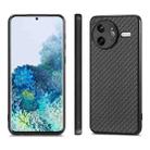 For Redmi K80 Pro / Poco F7 Ultra Carbon Fiber Texture Leather Back Cover Phone Case(Black) - 2
