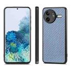 For Redmi K80 Pro / Poco F7 Ultra Carbon Fiber Texture Leather Back Cover Phone Case(Blue) - 2
