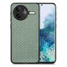 For Redmi K80 Pro / Poco F7 Ultra Carbon Fiber Texture Leather Back Cover Phone Case(Green) - 1