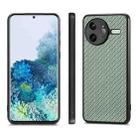 For Redmi K80 Pro / Poco F7 Ultra Carbon Fiber Texture Leather Back Cover Phone Case(Green) - 2