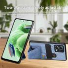 For Redmi Note 12 5G Global Carbon Fiber Wallet Flip Card K-shaped Holder Phone Case(Blue) - 4