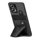 For Redmi Note 11T Pro 5G Carbon Fiber Wallet Flip Card K-shaped Holder Phone Case(Black) - 3