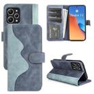 For Redmi 12 Stitching Horizontal Flip Leather Phone Case(Blue) - 1