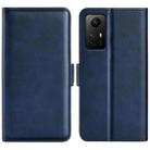 For Redmi Note 12S Dual-side Magnetic Buckle Horizontal Flip Leather Phone Case(Dark Blue) - 1