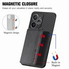 For Realme Neo7 Carbon Fiber Magnetic Card Bag Phone Case(Black) - 3
