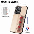 For Realme Neo7 Carbon Fiber Magnetic Card Bag Phone Case(Khaki) - 3