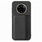 For Realme 14 Pro+ Carbon Fiber Magnetic Card Bag Phone Case(Black) - 1