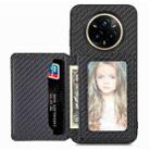 For Realme 14 Pro+ Carbon Fiber Magnetic Card Bag Phone Case(Black) - 2