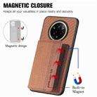 For Realme 14 Pro+ Carbon Fiber Magnetic Card Bag Phone Case(Brown) - 3
