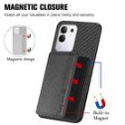 For vivo Y29 4G Carbon Fiber Magnetic Card Bag Phone Case(Black) - 3