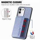 For vivo Y29 4G Carbon Fiber Magnetic Card Bag Phone Case(Blue) - 3