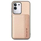 For vivo Y29 4G Carbon Fiber Magnetic Card Bag Phone Case(Khaki) - 2