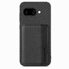 For Google Pixel 9a Carbon Fiber Magnetic Card Bag Phone Case(Black) - 2