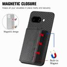 For Google Pixel 9a Carbon Fiber Magnetic Card Bag Phone Case(Black) - 3