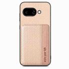 For Google Pixel 9a Carbon Fiber Magnetic Card Bag Phone Case(Khaki) - 2