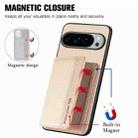 For Google Pixel 9 Pro XL Carbon Fiber Magnetic Card Bag Phone Case(Khaki) - 3