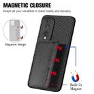 For Honor 80 Pro Carbon Fiber Magnetic Card Bag Phone Case(Black) - 3