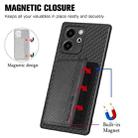 For Honor 80 SE Carbon Fiber Magnetic Card Bag Phone Case(Black) - 3