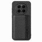 For Honor Magic7 Pro Carbon Fiber Magnetic Card Bag Phone Case(Black) - 1