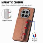 For Honor Magic7 Pro Carbon Fiber Magnetic Card Bag Phone Case(Brown) - 3