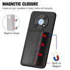 For Huawei Nova Y90 Carbon Fiber Magnetic Card Bag Phone Case(Black) - 3