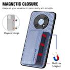 For Huawei Nova Y90 Carbon Fiber Magnetic Card Bag Phone Case(Blue) - 3