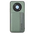 For Huawei Nova Y90 Carbon Fiber Magnetic Card Bag Phone Case(Green) - 2