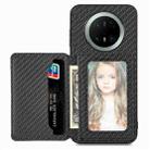 For Huawei Mate 70 Carbon Fiber Magnetic Card Bag Phone Case(Black) - 1