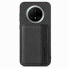 For Huawei Mate 70 Carbon Fiber Magnetic Card Bag Phone Case(Black) - 2