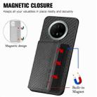 For Huawei Mate 70 Carbon Fiber Magnetic Card Bag Phone Case(Black) - 3