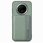 For Huawei Mate 70 Carbon Fiber Magnetic Card Bag Phone Case(Green) - 2