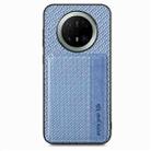For Huawei Mate 70 Pro+ Carbon Fiber Magnetic Card Bag Phone Case(Blue) - 2