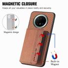 For Huawei Mate 70 Pro+ Carbon Fiber Magnetic Card Bag Phone Case(Brown) - 3