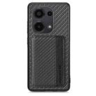 For Redmi Note 13 Pro 4G Carbon Fiber Magnetic Card Bag Phone Case(Black) - 1