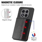 For Redmi Note 14 Pro 5G Carbon Fiber Magnetic Card Bag Phone Case(Black) - 3