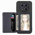 For Redmi Note 14 Pro+ 5G Carbon Fiber Magnetic Card Bag Phone Case(Black) - 2