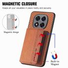 For Redmi Note 14 Pro+ 5G Carbon Fiber Magnetic Card Bag Phone Case(Brown) - 3