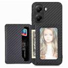 For Redmi Turbo 4 Carbon Fiber Magnetic Card Bag Phone Case(Black) - 1