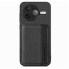 For Redmi K80 / Poco F7 Pro Carbon Fiber Magnetic Card Bag Phone Case(Black) - 2