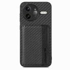For Redmi K80 Pro / Poco F7 Ultra Carbon Fiber Magnetic Card Bag Phone Case(Black) - 2