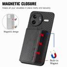 For Redmi K80 Pro / Poco F7 Ultra Carbon Fiber Magnetic Card Bag Phone Case(Black) - 3